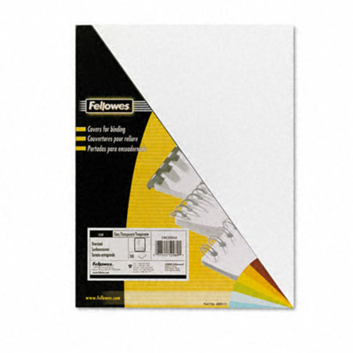 Fellowes 52089 PVC Presentation Binding System Covers  8 1/2 x 11  Cle