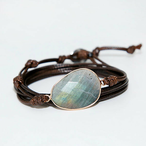 Natural Labradorite Boho Bracelet