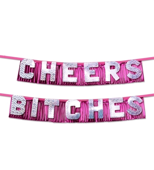 Bachelorette Party Favors Cheers Bitches Party  Banner