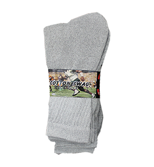 Irregular Men's Crew Socks - Grey, 10-13, 3 Pack