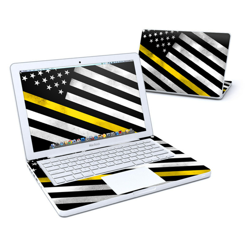 DecalGirl MB13-THINYLINEHERO Apple MacBook 13 in. Skin - Thin Yellow L