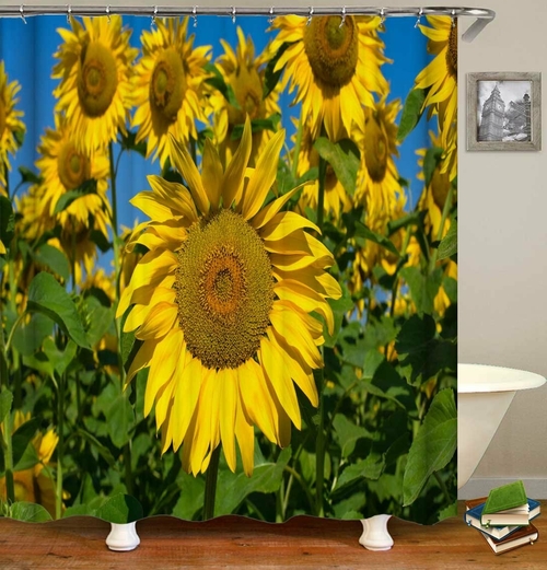 Sunflower Shoot Shower Curtain