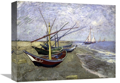 Global Gallery GCS-281273-16-142 16 in. Fishing Boats on the Beachat S