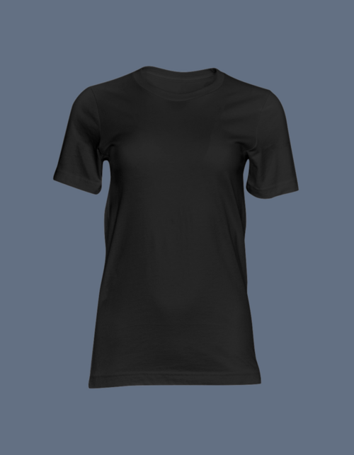 Plain Unisex T-shirt made with premium blend of PC(SizeL)(ColorBlack)