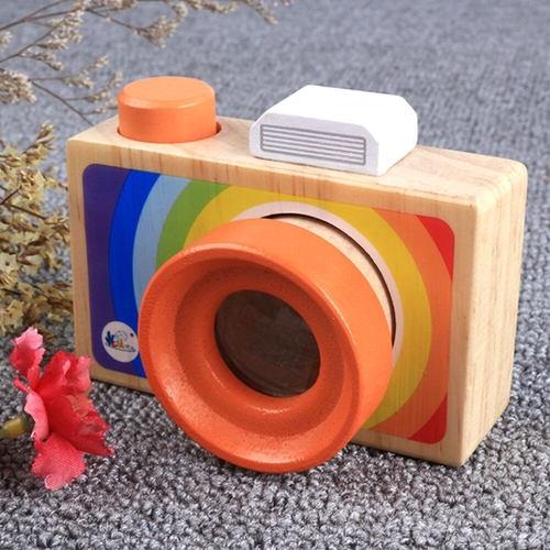 Cartoon Mini Gift Wood Educational Toy Camera Kids
