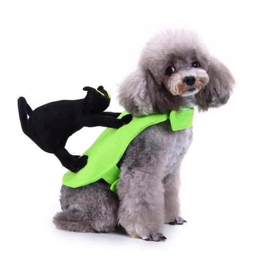 Dog Clothes Halloween Cat Rider Cosplay Costume