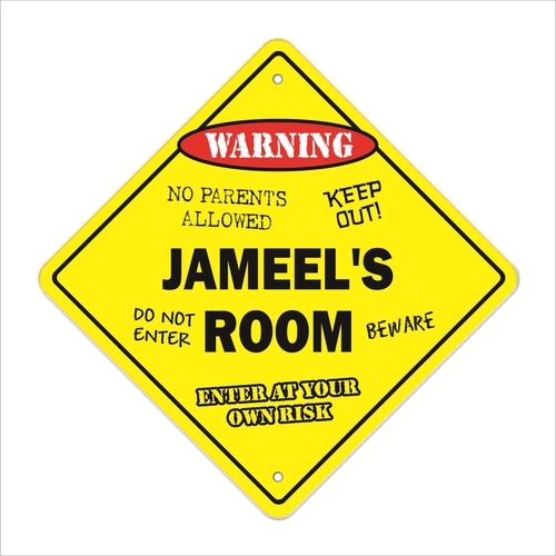 SignMission X-Jameels Room 12 x 12 in. Crossing Zone Xing Room Sign - 