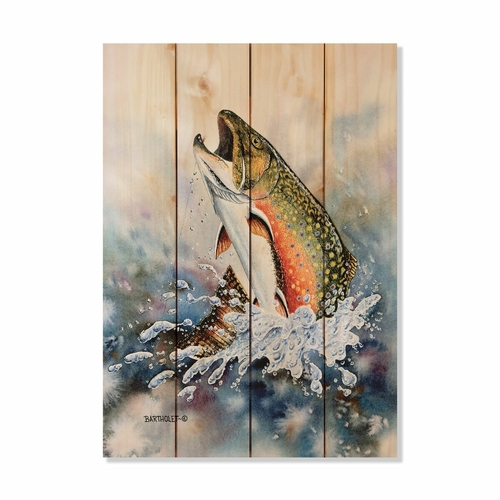 Wile E. Wood DBBT-1420 14 x 20 in. Bartholets Brook Trout Wood Art