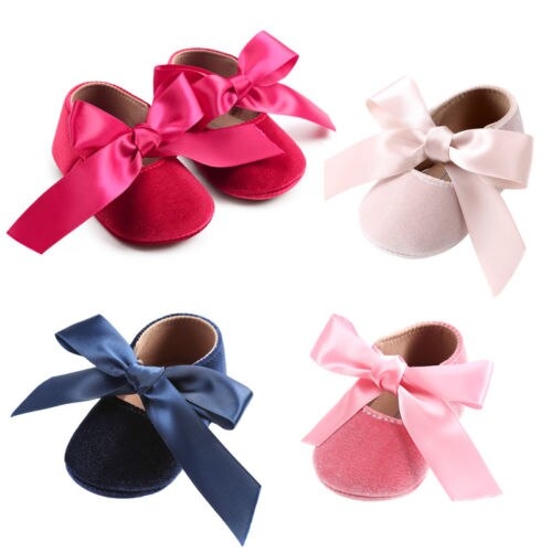 Newborn Baby Girls Princess Shoes Sweet Bowknot