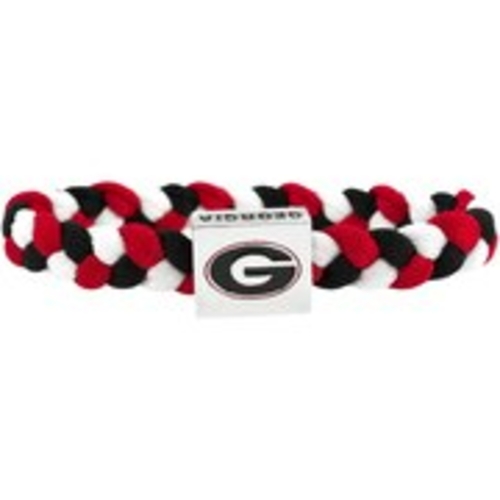 Georgia Bulldogs Bracelet Braided Red and Black