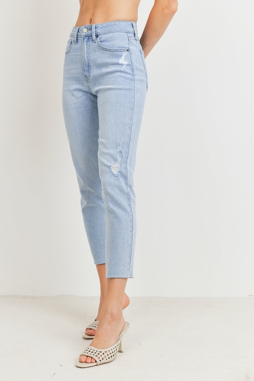 Main JUST USA DISTRESSED STRETCH STRAIGHT LEG JEAN image