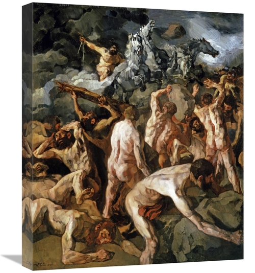 Global Gallery GCS-282993-22-142 22 in. Combat of the Titans Art Print