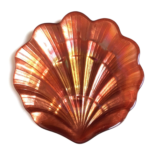 Set/4 Scallop Shell Copper 5.5" Canapé Plates