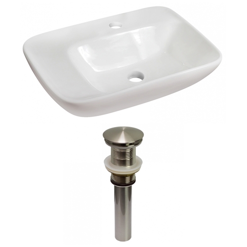 American Imaginations AI-31071 23.5 in. Above Counter White Vessel Set