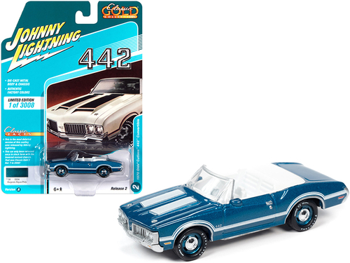 1970 Oldsmobile Cutlass 442 Convertible Aegean Aqua Blue Metallic with