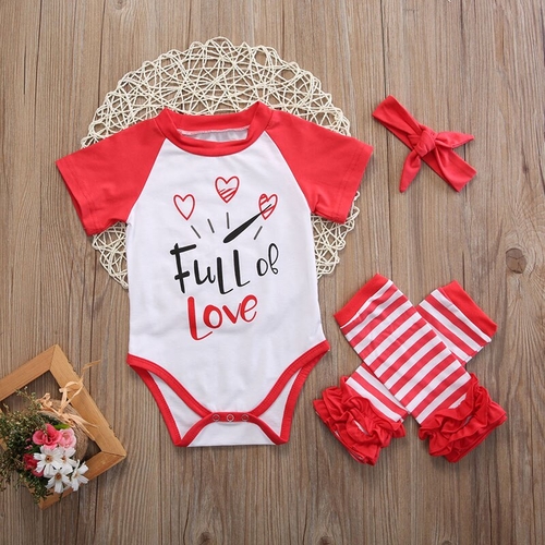 4 PCS Set Newborn Baby Boy Girl Cotton Bodysuit +