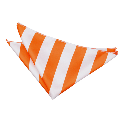 Striped Handkerchief - Orange & White