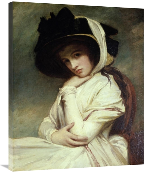 Global Gallery GCS-282758-36-142 36 in. Lady Hamilton in a Straw Hat A
