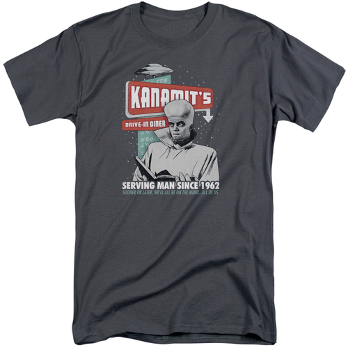 Trevco CBS1562-ATT-4 Twilight Zone & Kanamits Diner Short Sleeve Cotto