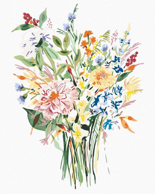 Paint by Numbers - BOUQUET OF SUMMER FLOWERS (ALEXANDRIA GILBERT)