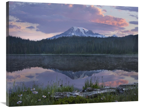 Global Gallery GCS-396887-3040-142 30 x 40 in. Mount Rainier & Reflect