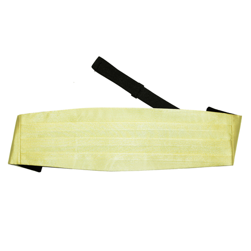 Plain Satin Cummerbund - Pale Yellow