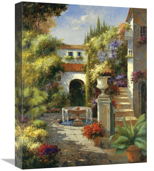 Global Gallery GCS-128524-1620-142 16 x 20 in. Fontana Di Cortile Art 