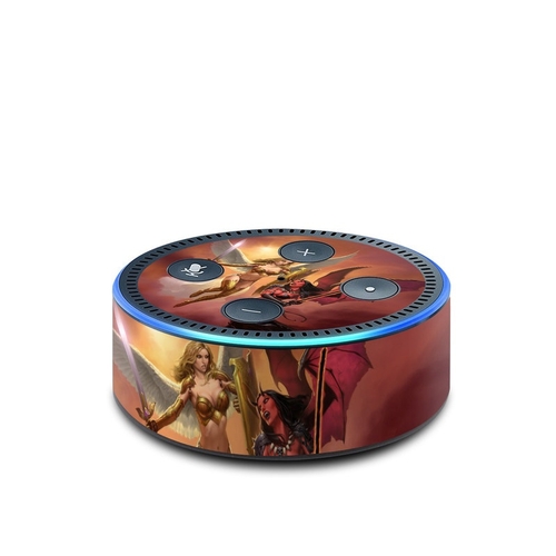 DecalGirl AED2-ANGVSDEM Amazon Echo Dot 2nd Gen Skin - Angel vs Demon