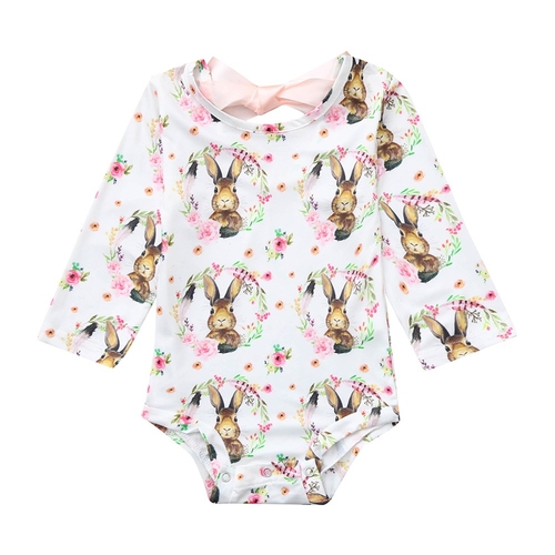 Newborn Infants Baby Girls Rompers Bow