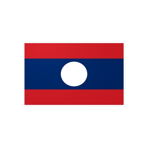 Autocollant Drapeau du Laos en plusieurs tailles