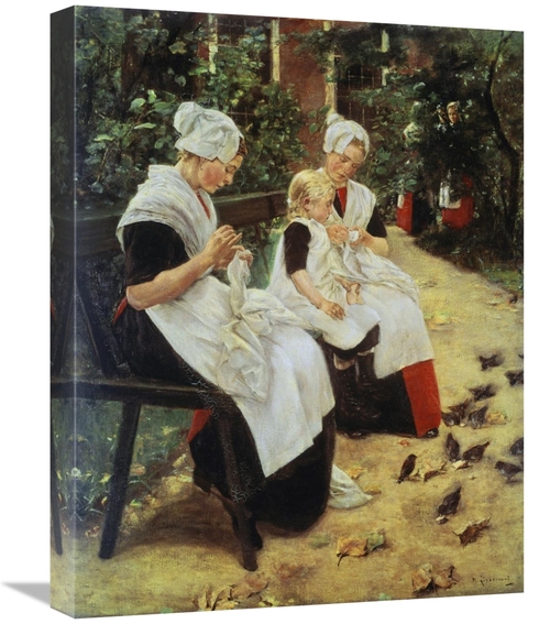 Global Gallery GCS-278232-22-142 22 in. Orphan Girls in the Garden,
