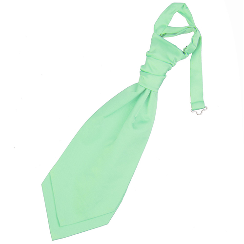 Plain Satin Pre-Tied Ruche Cravat - Boys - Mint Green