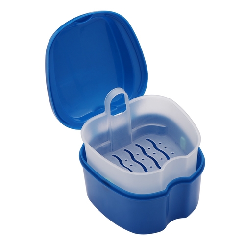 Denture Bath Box Case Dental False Teeth Storage