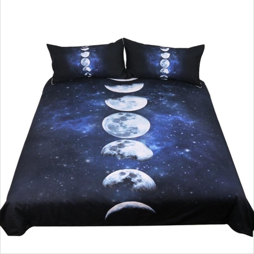 Moon Eclipse Changing Bedding Set Galaxy Printed