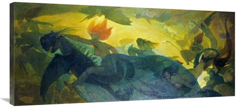 Global Gallery GCS-266279-44-142 44 in. The Ride of the Valkyries Art 