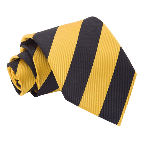 Striped Classic Tie - Yellow & Black