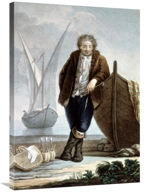 Global Gallery GCS-277009-36-142 36 in. Sailor Leaning Against Boat Hu