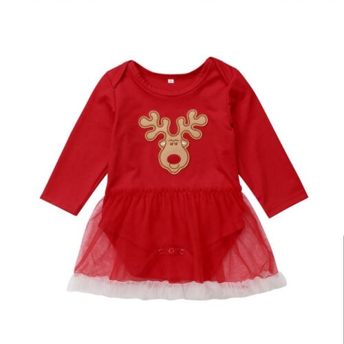 Cute Newborn Baby Girls Dress Christmas