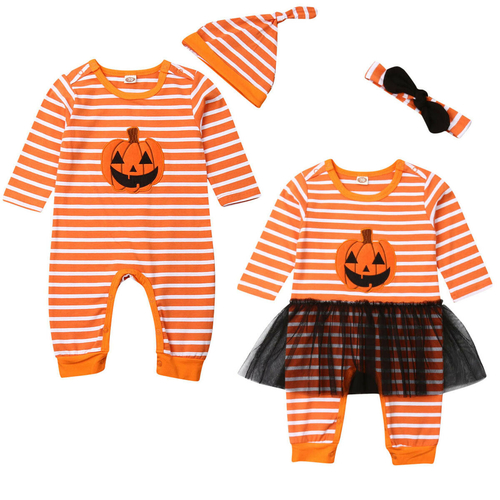 Halloween Newborn Baby Girl Boy Romper Long Sleeve