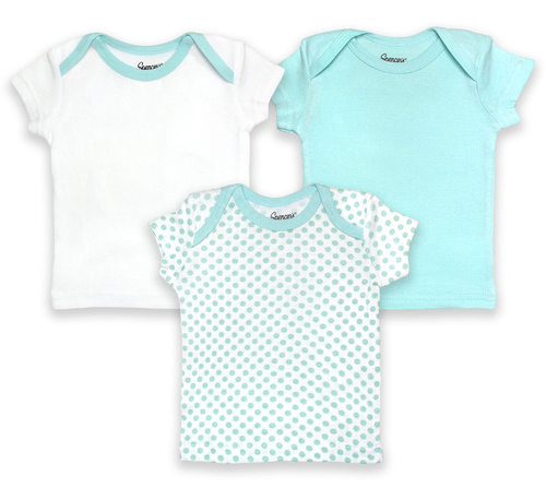 Spencers 151-3-12-MT 3 Piece White & Mint Lap Shoulder Shirt Set, 