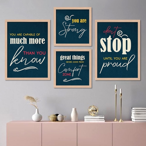 Motivational Quotes Wall Frame for Home and Office Wall Decor -