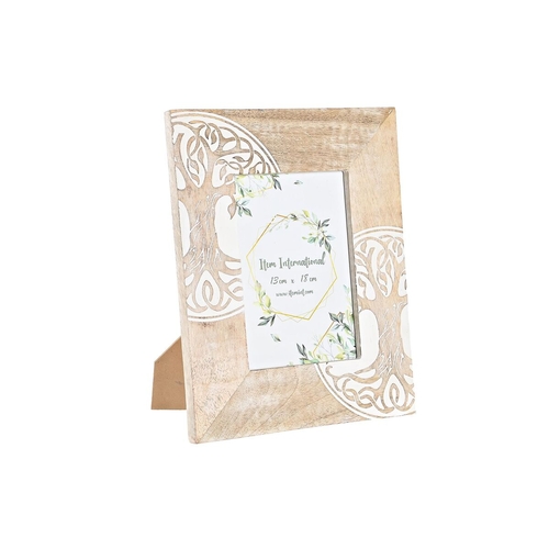 Photo frame DKD Home Decor White Brown Wood Crystal Mango wood Tree