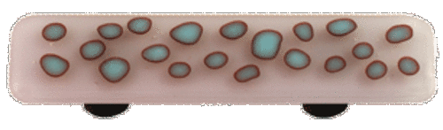 Hot Knobs HK6006-PA Reactive Clear Neo-Lavender Rectangle Glass Cabine