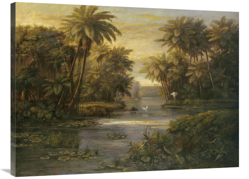 Global Gallery GCS-119076-3040-142 30 x 40 in. Lagoon At Daybreak Art 