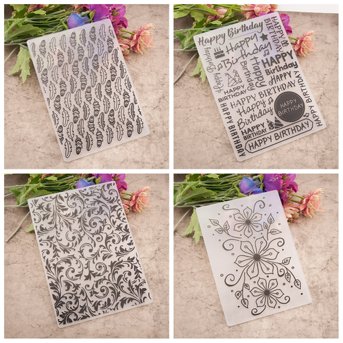 Flower Plastic Embossing Folder Stencils Template