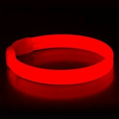 Blinkee 1145058 Wide Glow Stick 8 in. Bracelet, Red - Pack of 30