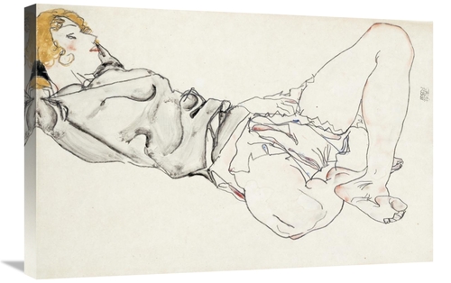 Global Gallery GCS-267244-30-142 30 in. Reclining Woman with Blond Hai