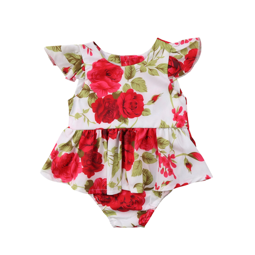 Big Roses Floral Pretty Hot Newborn Baby