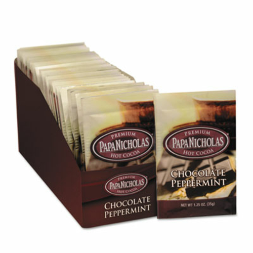 Papanicholas Coffee 79424 Premium Hot Cocoa  Chocolate Peppermint  24-