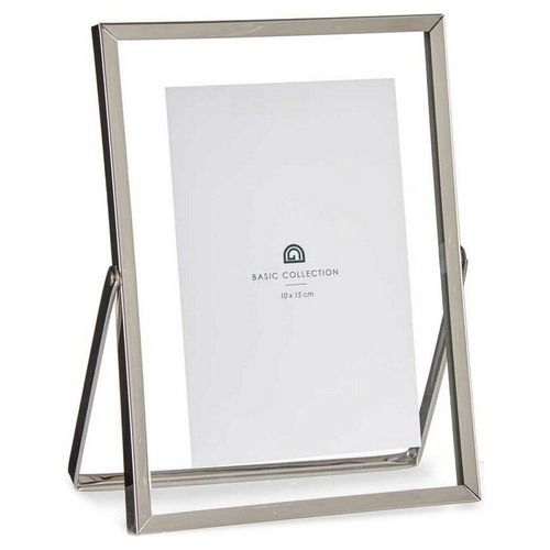 Photo frame Double Silver Metal Glass Plastic 15,5 x 1 x 20,7 cm (10 x
